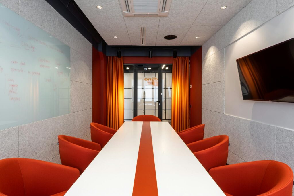 Interior of modern conference room